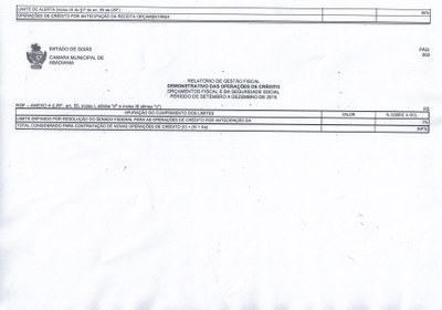 Relatório Gestão Fiscal 3° Quadrimestre